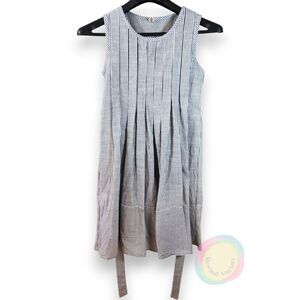 Natural Garden Korean Seersucker Pinafore Dress S